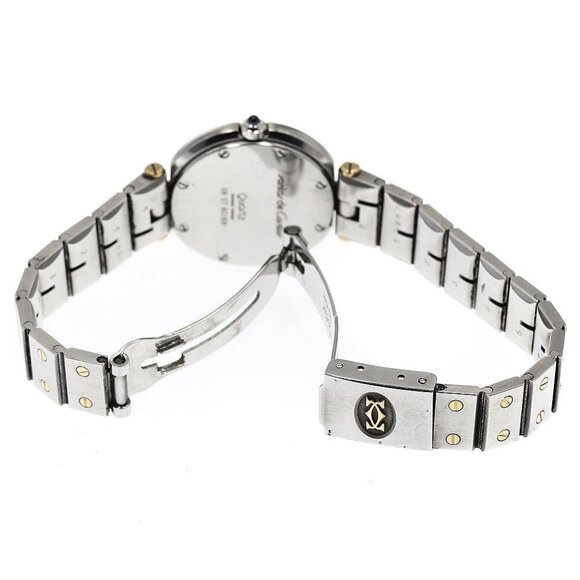 CARTIER Santos Round SM 84038288 YG2 tone white Dial Quartz Ladies Watch_888947 - Picture 6 of 6